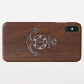 ウェットマ航海のホガニーいかり鋼 Case-Mate iPhoneケース (裏面(横))