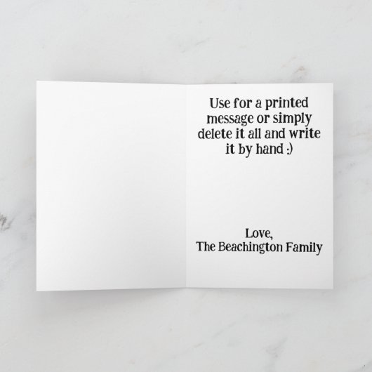 *~*ウェットメタリックAP94ゴルフボール誕生日カード サンキューカード (内部)