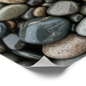 ウェットリバー小石 ポスター (角)