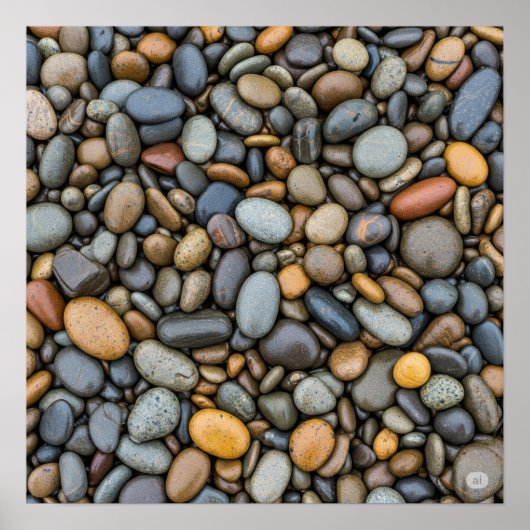 ウェットリバー小石 ポスター (正面)