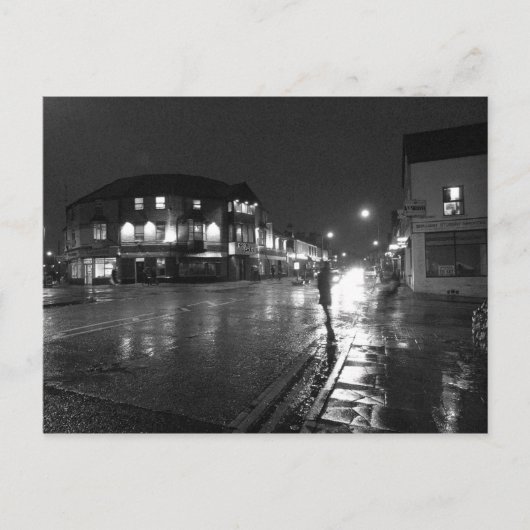 ウェット夕べ、サリスベリーロードカーディフ(1) ポストカード (正面)