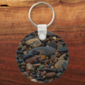 ウェット小石 キーホルダー (正面)