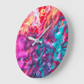ウェット絵を描カラフル抽象芸術パレットモダン ラージ壁時計 (傾斜)