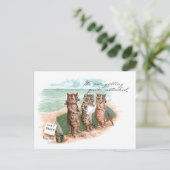 ウェット絵を描キャッツルイワーイン ポストカード (スタンド正面)