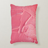 ウェット絵を描コーラルピンクのドリップテクスチャの外観 アクセントクッション (正面(垂直))