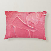 ウェット絵を描コーラルピンクのドリップテクスチャの外観 アクセントクッション (裏面)