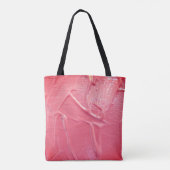 ウェット絵を描コーラルピンク トートバッグ (裏面)