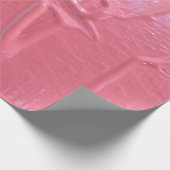 ウェット絵を描コーラルピンク ラッピングペーパー (角)