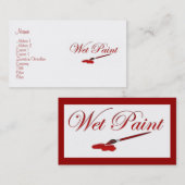 ウェット絵を描プロファイル 名刺 (正面/裏面)