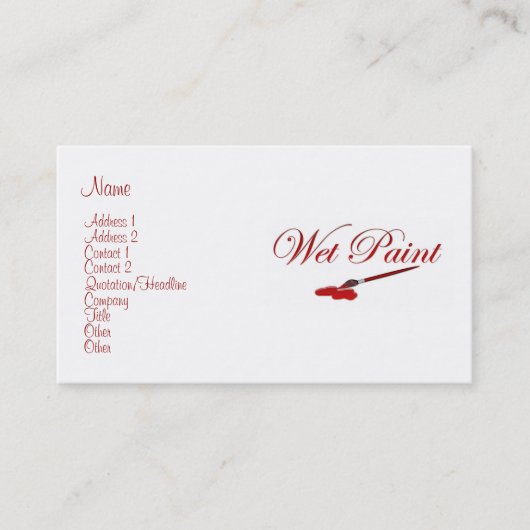 ウェット絵を描プロファイル 名刺 (正面)