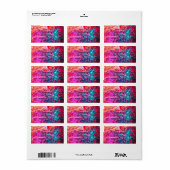 ウェット絵を描抽象芸術 ラベル (フルシート)