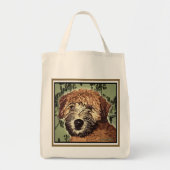 ウェット顔付きソフトコートウィートテリアパピー トートバッグ (正面)