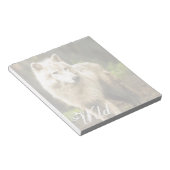 ウェットArctic Wolf春写真 ノートパッド (アングル)