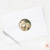 ウェットArctic Wolf春写真 ラウンドシール (封筒)