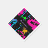 ウェッパーソナライズされたト絵を描・カラー・スプラッシュ・ナプキン スタンダードカクテルナプキン (角)