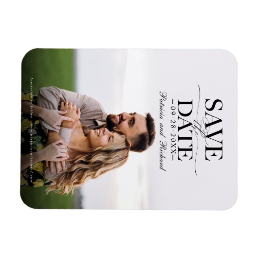 ウェッモダンスタイリッシュディングの写真を保存 マグネット (横)