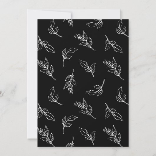 ウェッモダンスタイリッシュディングの写真を保存 招待状 (裏面)