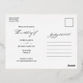 ウェッモダンスタイリッシュディングの写真を保存 箔シーズンポストカード (裏面)