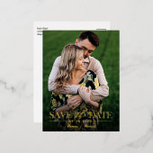 ウェッモダンスタイリッシュディングの写真を保存 箔シーズンポストカード (正面/裏面)