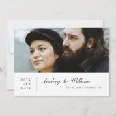 ウェッモダンディングザデイトエレガンスパーソナライズされたを保存 セーブザデート (正面)