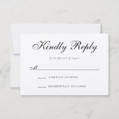 ウェッ伝統的フォーマルディングRSVP応答カード 出欠カード (正面)