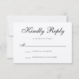 ウェッ伝統的フォーマルディングRSVP応答カード 出欠カード