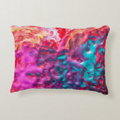 ウェッ絵を描トカラフル抽象芸術パレット旋回 アクセントクッション (裏面)