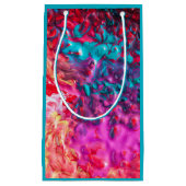 ウェッ絵を描トカラフル抽象芸術パレット旋回 スモールペーパーバッグ (正面)