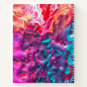 ウェッ絵を描トカラフル抽象芸術パレット旋回 ノートブック (裏面)