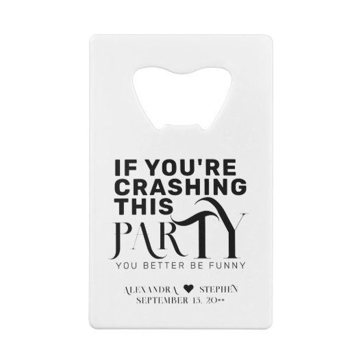 ウェディングおもしろいパーティー引用文結婚式の引き出物ドリンク クレジットカード栓抜き (裏面)