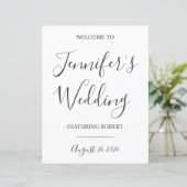 ウェディングおもしろいレセプションウェルカムサイン、新婦、新郎 (スタンド正面)