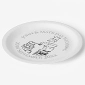 ウェディングおもしろいレセプション紙プレート ペーパープレート (アングル)