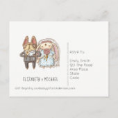 ウェディングお洒落RSVPポストカード インビテーションポストカード (裏面)