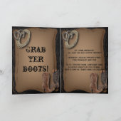 ウェディングでカントリーテイストを取り入れたいなら、カジュアルなウエスタン風の儀式にぴったりなウエス サンキューカード (内部)