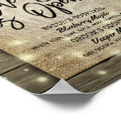 ウェディングで馬蹄形の装飾 ザ・バーはオープン ドリンクメニュー ポスター (角)