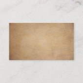 ウェディングのためのヴィンテージ・ルスティック・オールド・パーチメント・レシピ エンクロージャーカード (裏面)