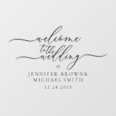 ウェディングのシグネチャーへようこそ ウィンドウサイン (シート)