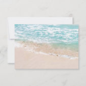 ウェディングの出欠確認 | 現代のイニシャルビーチウェディング 出欠カード (裏面)