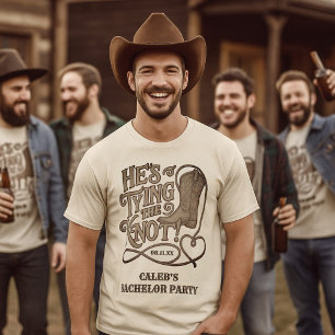 ウェディングの前の最後の夜！カントリーなウエスタンコーデのバチェラーパーティ Tシャツ