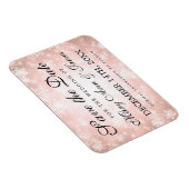 ウェディングの日付を保存する銅の冬のワンダーランド マグネット (右側)