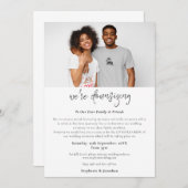 ウェディングの縮小に関する写真スクリプト 現代風 案内状 (正面/裏面)