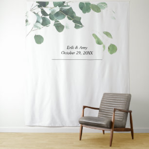 ウェディングの背景、写真小道具、フォトブース、葉 タペストリー