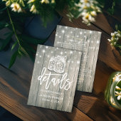 ウェディングの詳細な情報 ラスティックウッド メイソンジャー ストリングライト 招待状