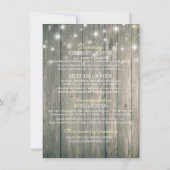 ウェディングの詳細な情報 ラスティックウッド メイソンジャー ストリングライト 招待状 (裏面)