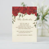 ウェディングの詳細情報カード 赤いバラ エンクロージャーカード (スタンド正面)