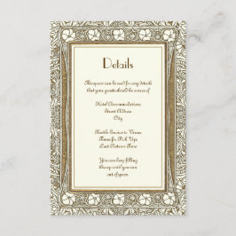 ウェディングの詳細 エレガント ゴールド アイボリー アートヌーボー エンクロージャーカード