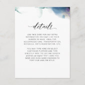 ウェディングの詳細、パープル、ブルー、テールの水彩 エンクロージャーカード (正面)