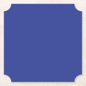 ウェディングはっきりしたミニマル深いブルー ペーパーコースター (正面)