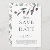 ウェディングはスコットランドの高地の日付を保存 招待状 (正面/裏面)