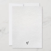 ウェディングは日付のミニマリズムモダンを保存クラシックする 招待状 (裏面)